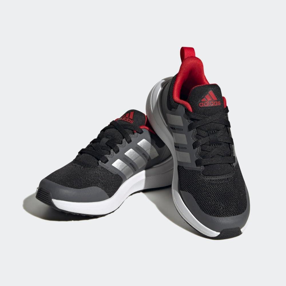 image:imageAdidas UnisexChild Fortarun 20 Running ShoesRunning ShoeBlackSilver MetallicBetter Scarlet