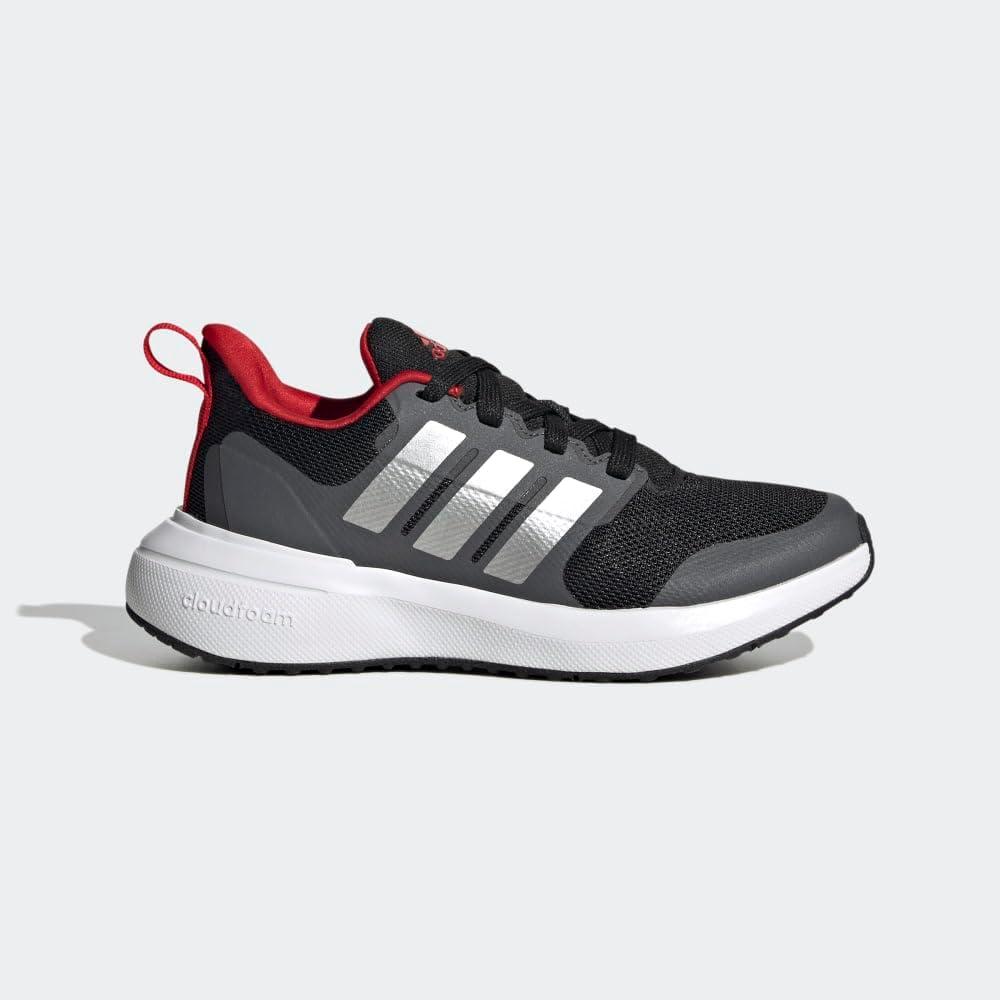 image:imageAdidas UnisexChild Fortarun 20 Running ShoesRunning ShoeBlackSilver MetallicBetter Scarlet
