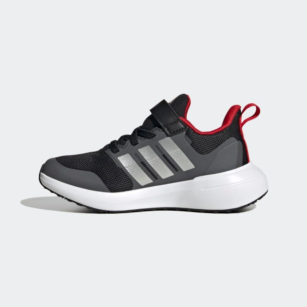 image:imageAdidas UnisexChild Fortarun 20 Running ShoesRunning ShoeBlackSilver MetallicBetter Scarlet Elastic