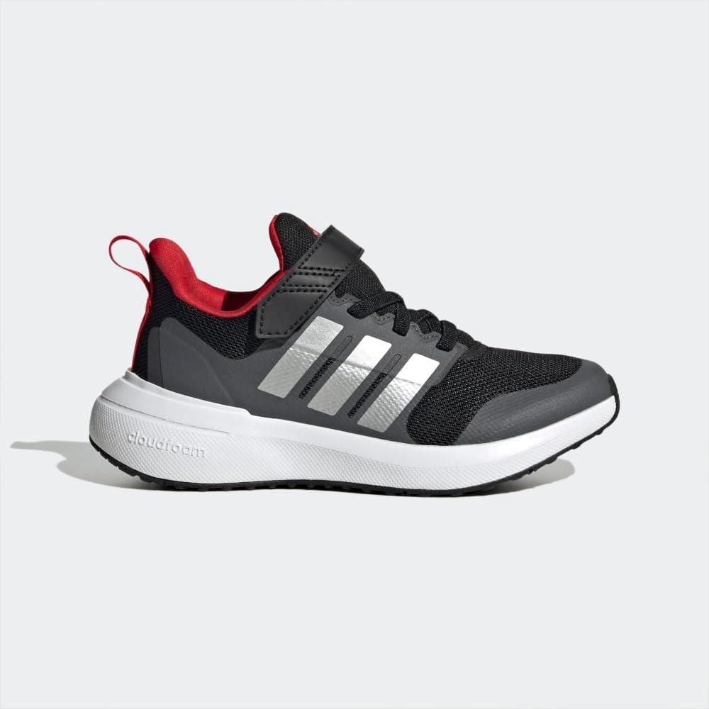 image:imageAdidas UnisexChild Fortarun 20 Running ShoesRunning ShoeBlackSilver MetallicBetter Scarlet Elastic