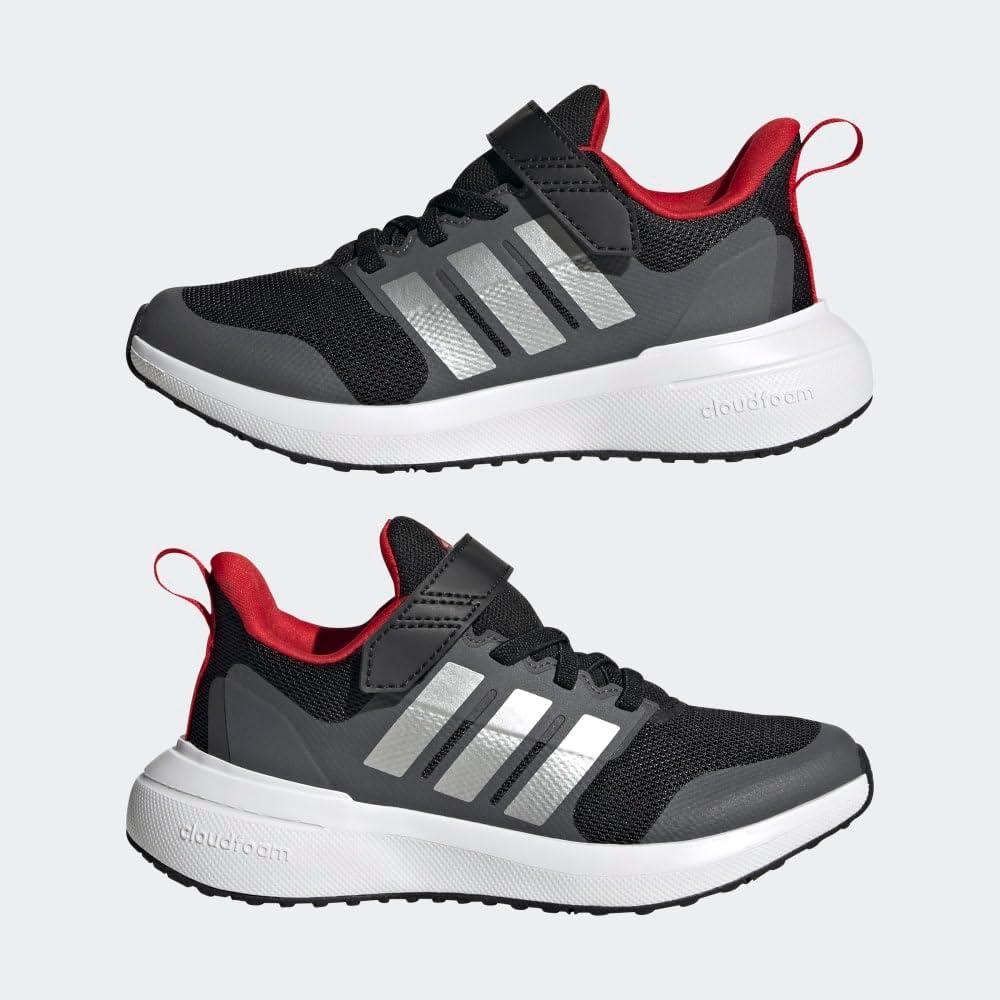 image:imageAdidas UnisexChild Fortarun 20 Running ShoesRunning ShoeBlackSilver MetallicBetter Scarlet Elastic