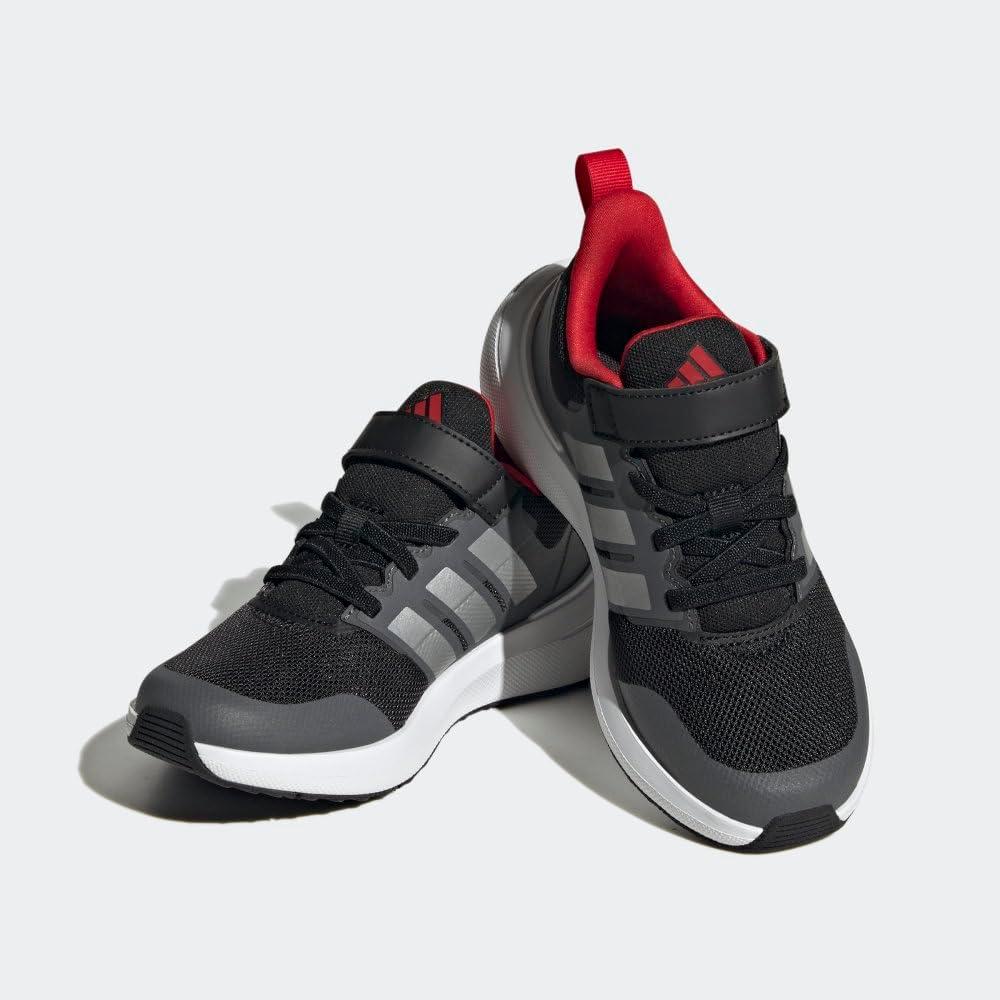 image:imageAdidas UnisexChild Fortarun 20 Running ShoesRunning ShoeBlackSilver MetallicBetter Scarlet Elastic