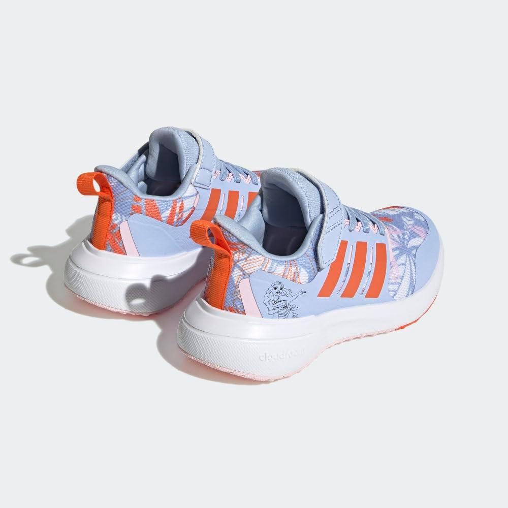 image:imageAdidas UnisexChild Fortarun 20 Running ShoesRunning ShoeBlue DawnSemi Impact OrangeWhite Elastic Moana