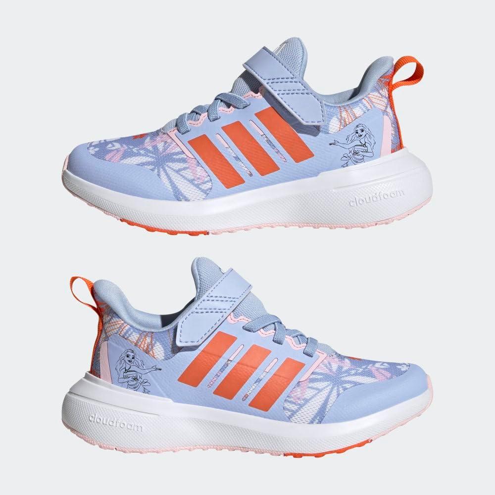 image:imageAdidas UnisexChild Fortarun 20 Running ShoesRunning ShoeBlue DawnSemi Impact OrangeWhite Elastic Moana
