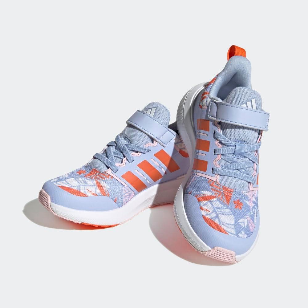 image:imageAdidas UnisexChild Fortarun 20 Running ShoesRunning ShoeBlue DawnSemi Impact OrangeWhite Elastic Moana