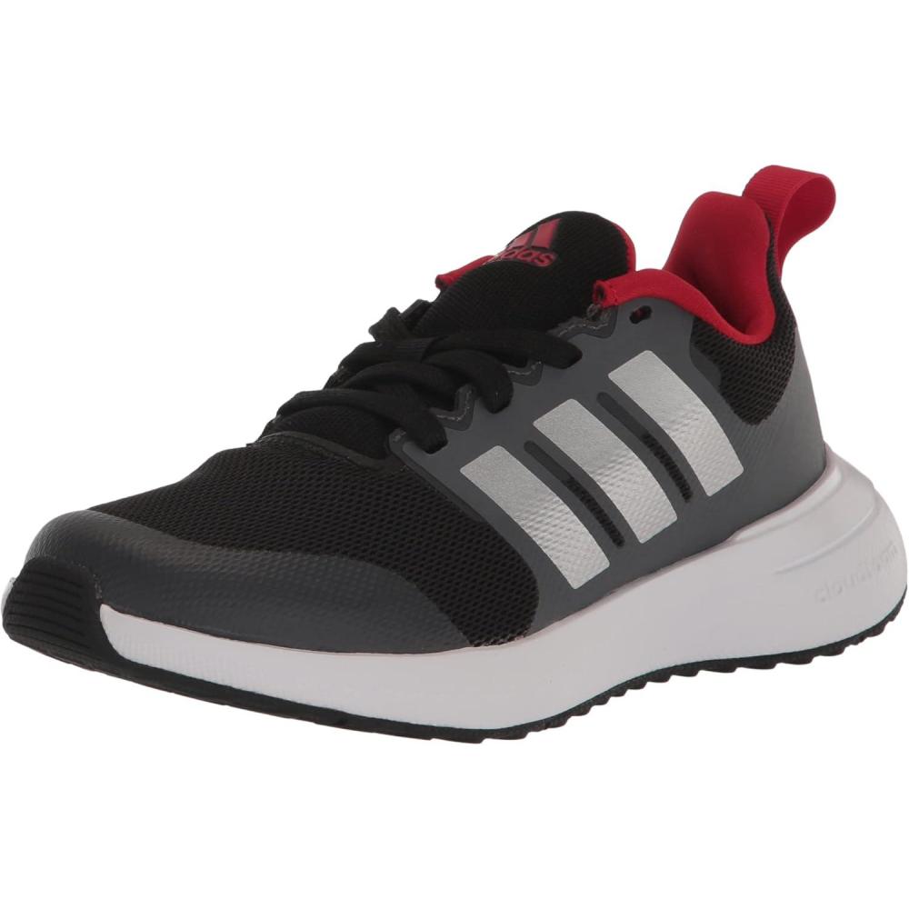 image:imageAdidas UnisexChild Fortarun 20 Running ShoesRunning ShoeBlackSilver MetallicBetter Scarlet