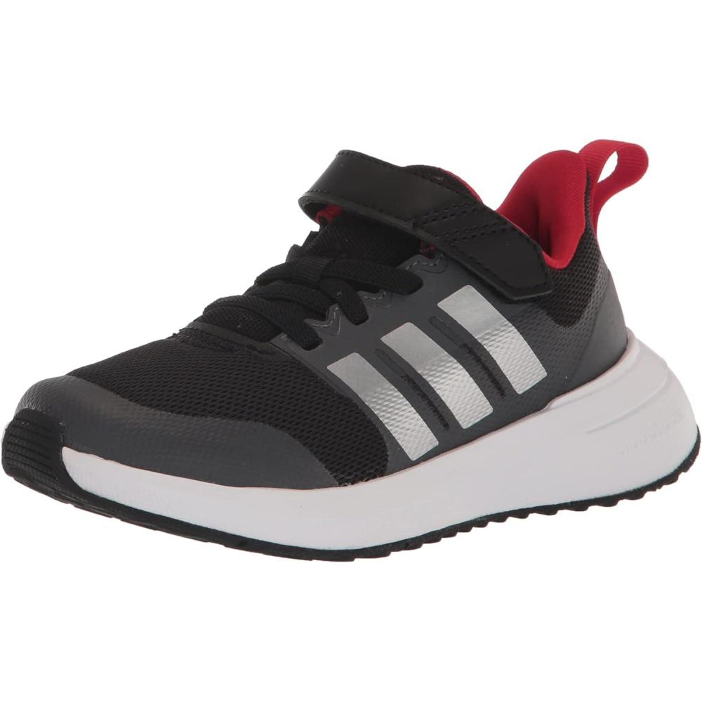 image:imageAdidas UnisexChild Fortarun 20 Running ShoesRunning ShoeBlackSilver MetallicBetter Scarlet Elastic