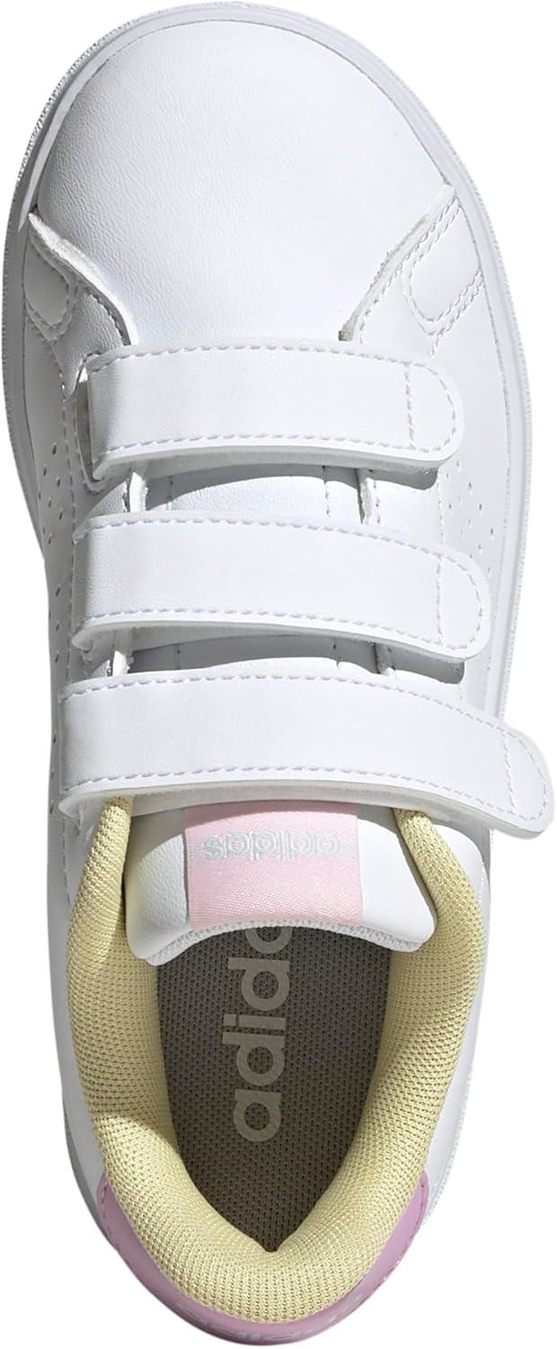 image:imageAdidas UnisexChild Advantage Base 20WhiteBliss LilacClear Pink