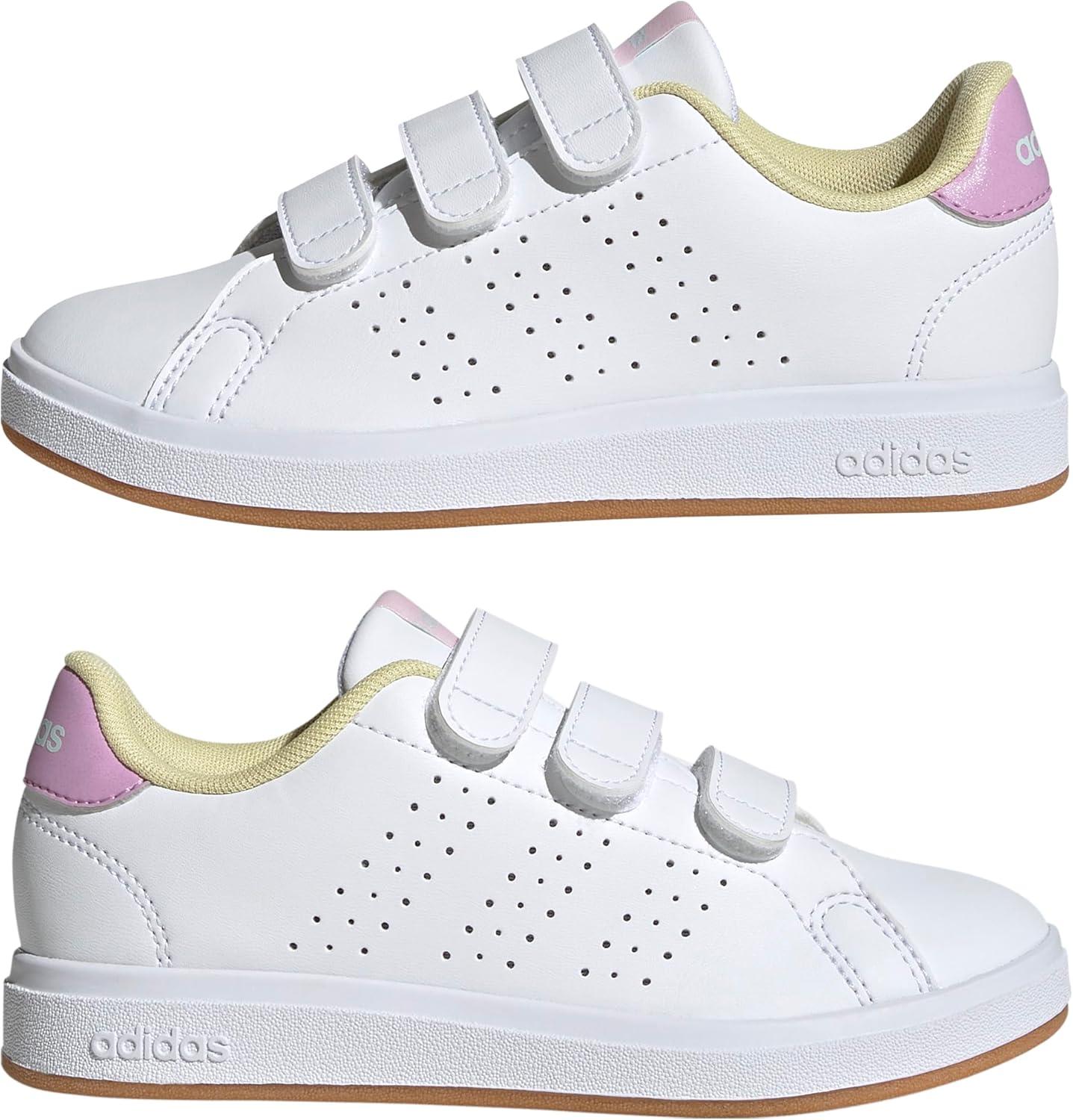 image:imageAdidas UnisexChild Advantage Base 20WhiteBliss LilacClear Pink