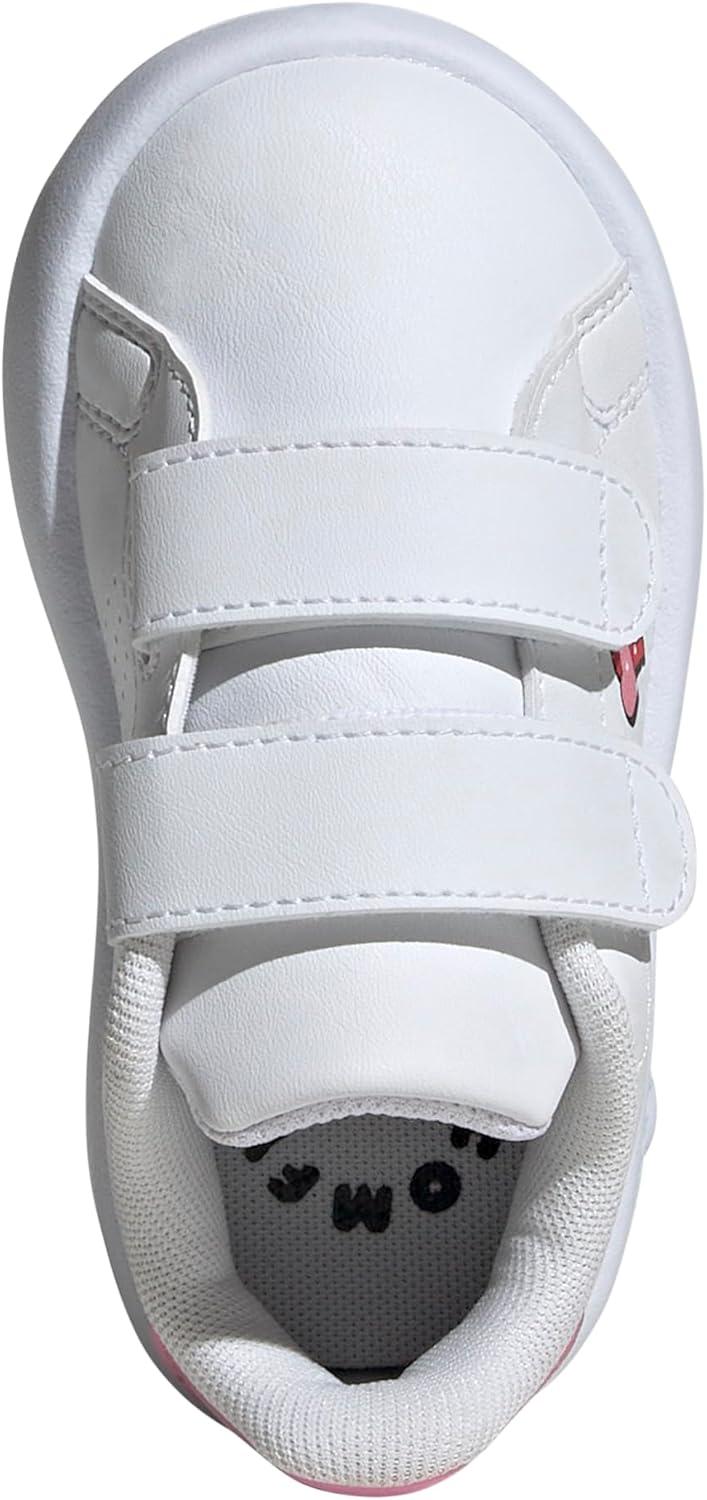 image:imageAdidas UnisexChild Advantage Base 20WhiteBliss PinkSemi Lucid Red