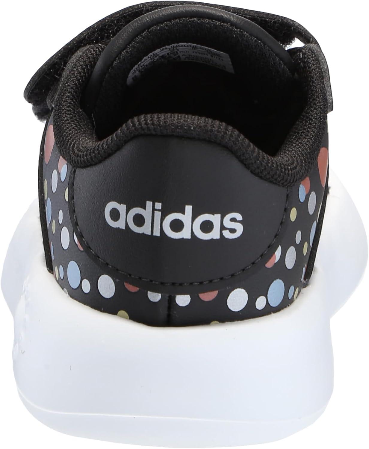 image:imageAdidas UnisexChild Grand Court 20 Elastic Lace ampamp StrapBlackBlackSilver Metallic