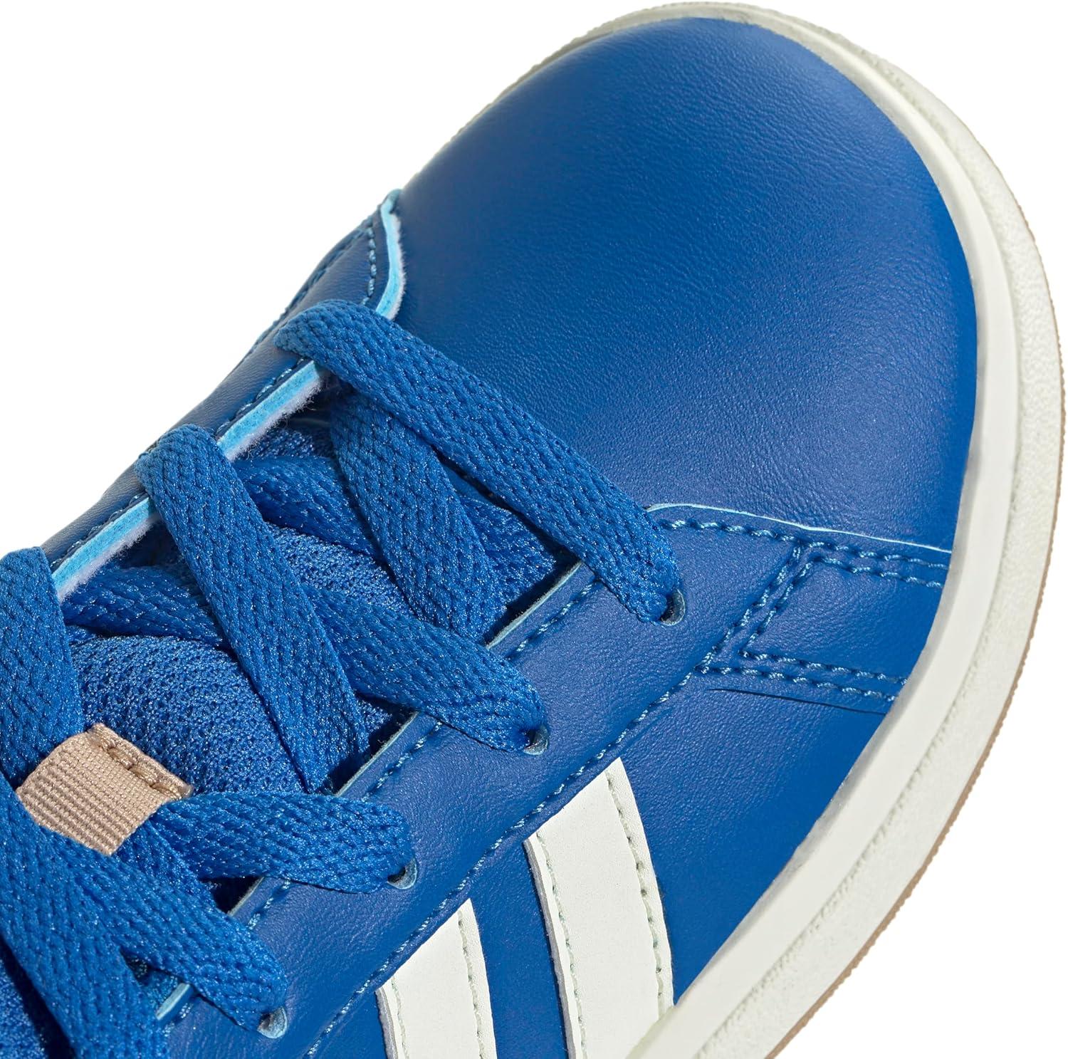 image:imageAdidas UnisexChild Grand Court 20 Elastic Lace ampamp StrapBright RoyalIvoryWarm Sandstone