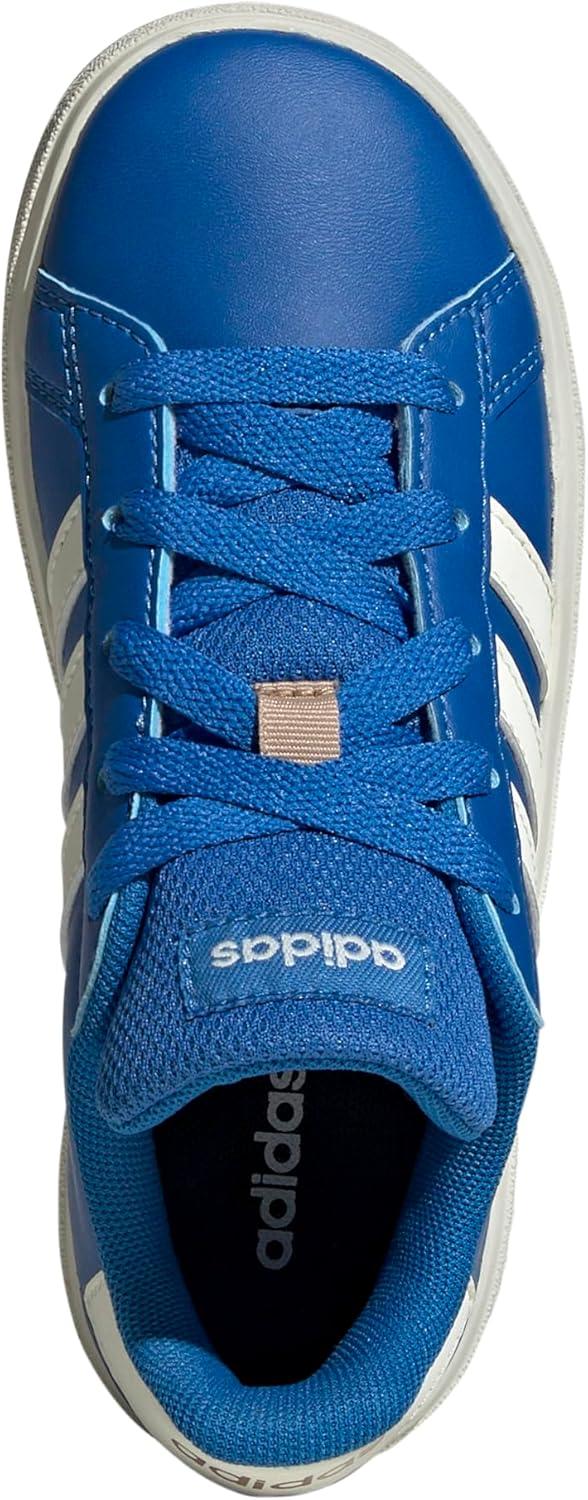 image:imageAdidas UnisexChild Grand Court 20 Elastic Lace ampamp StrapBright RoyalIvoryWarm Sandstone