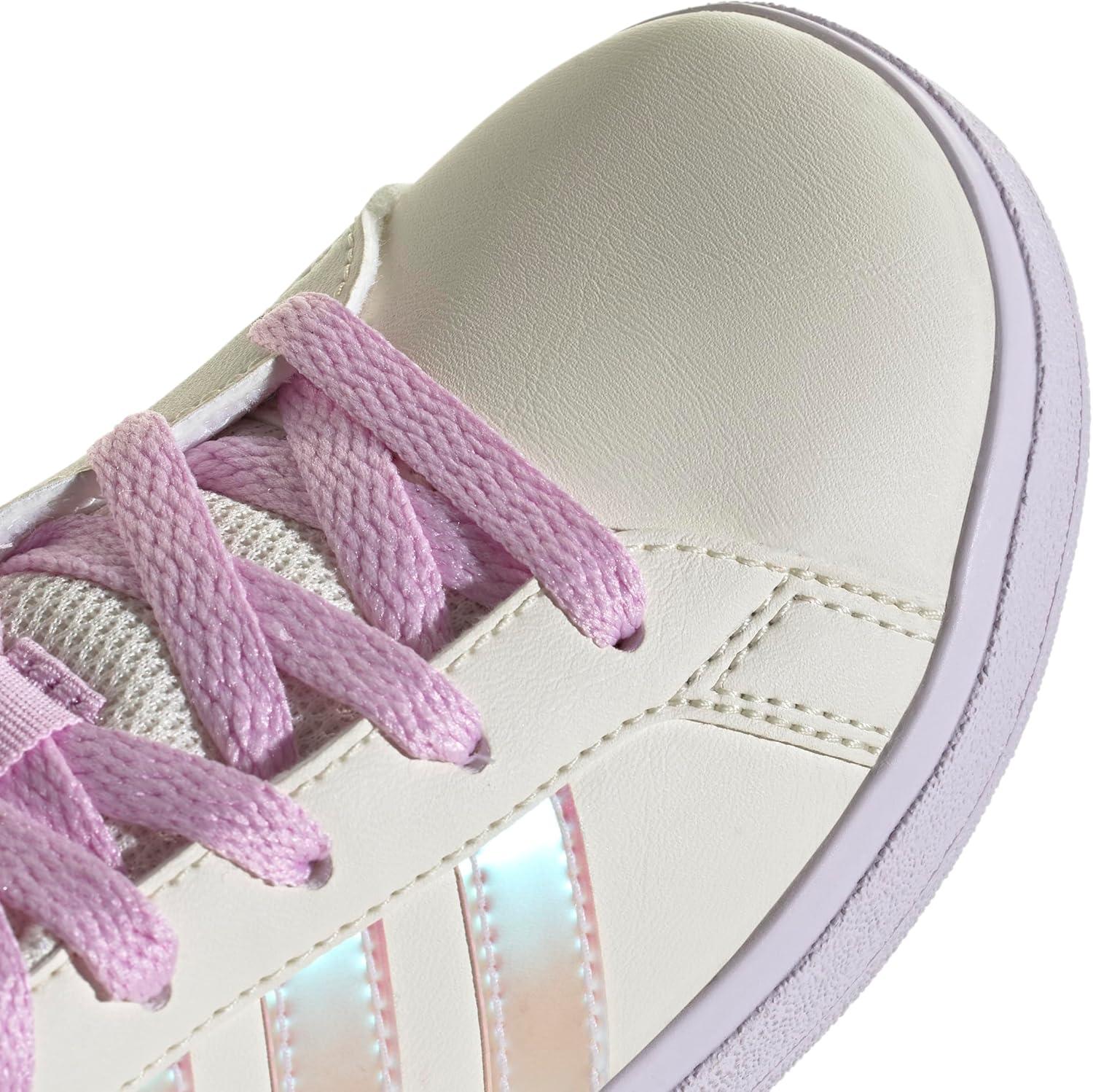 image:imageAdidas UnisexChild Grand Court 20 Elastic Lace ampamp StrapChalk WhiteChalk WhiteBliss Lilac