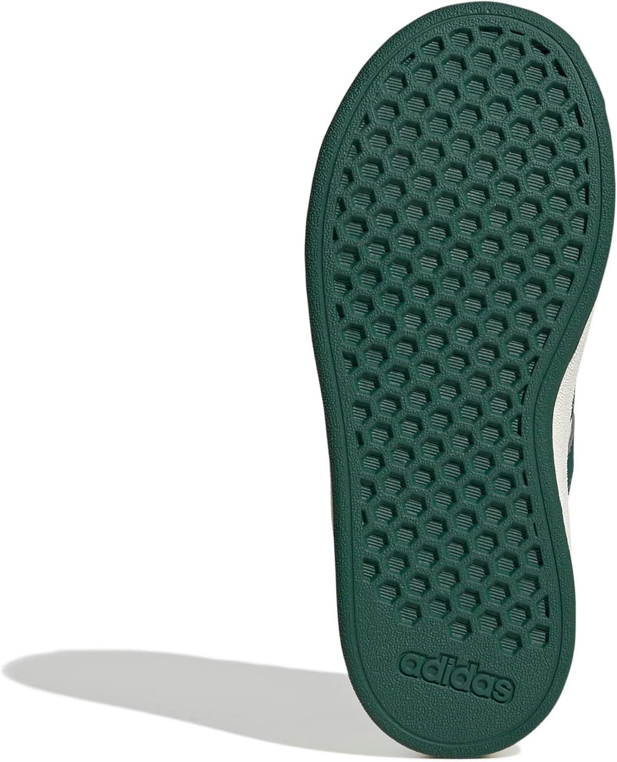 image:imageAdidas UnisexChild Grand Court 20 Elastic Lace ampamp StrapOff WhiteCollegiate GreenBlack