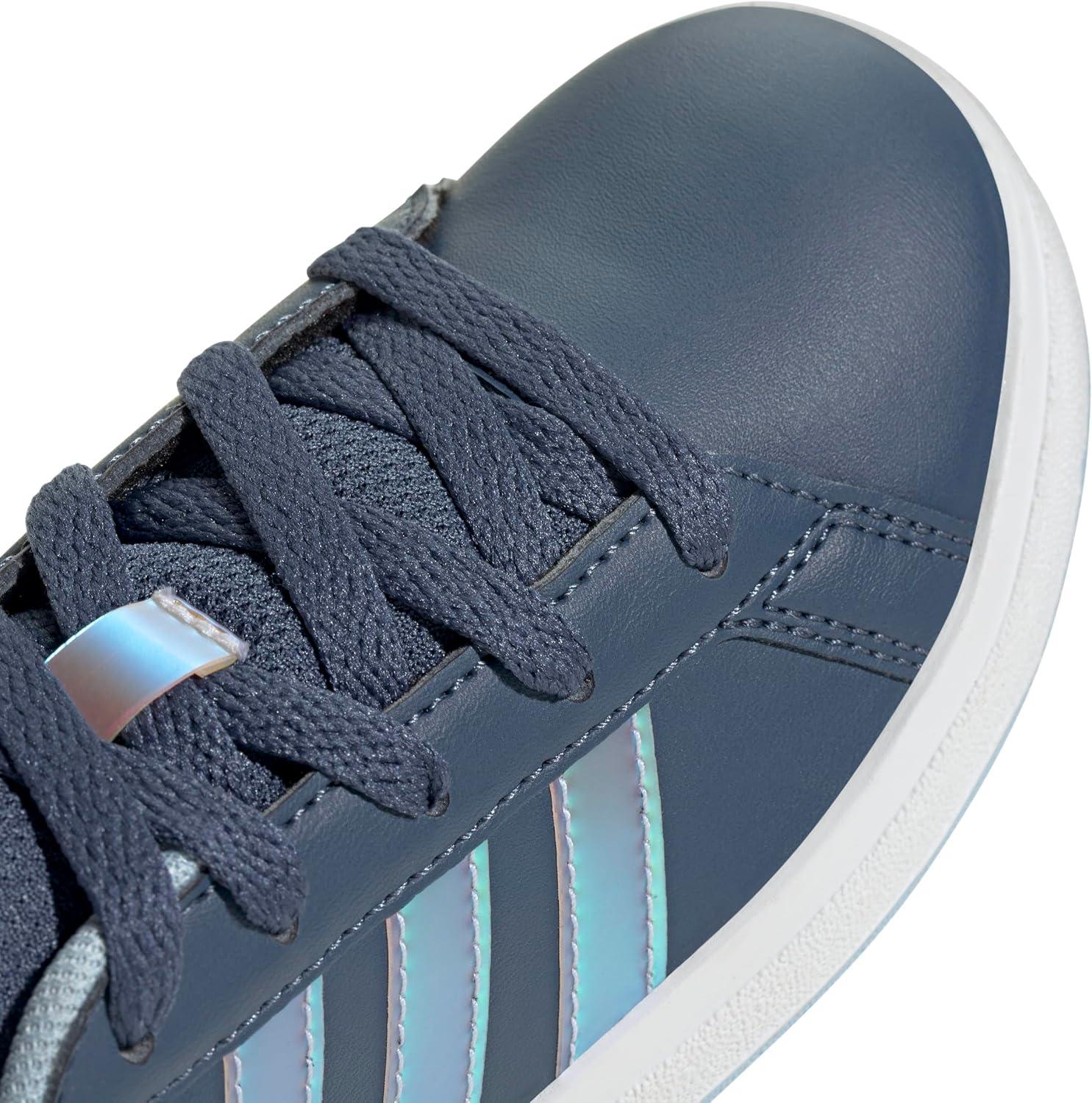 image:imageAdidas UnisexChild Grand Court 20 Elastic Lace ampamp StrapPreloved InkWhiteClear Sky
