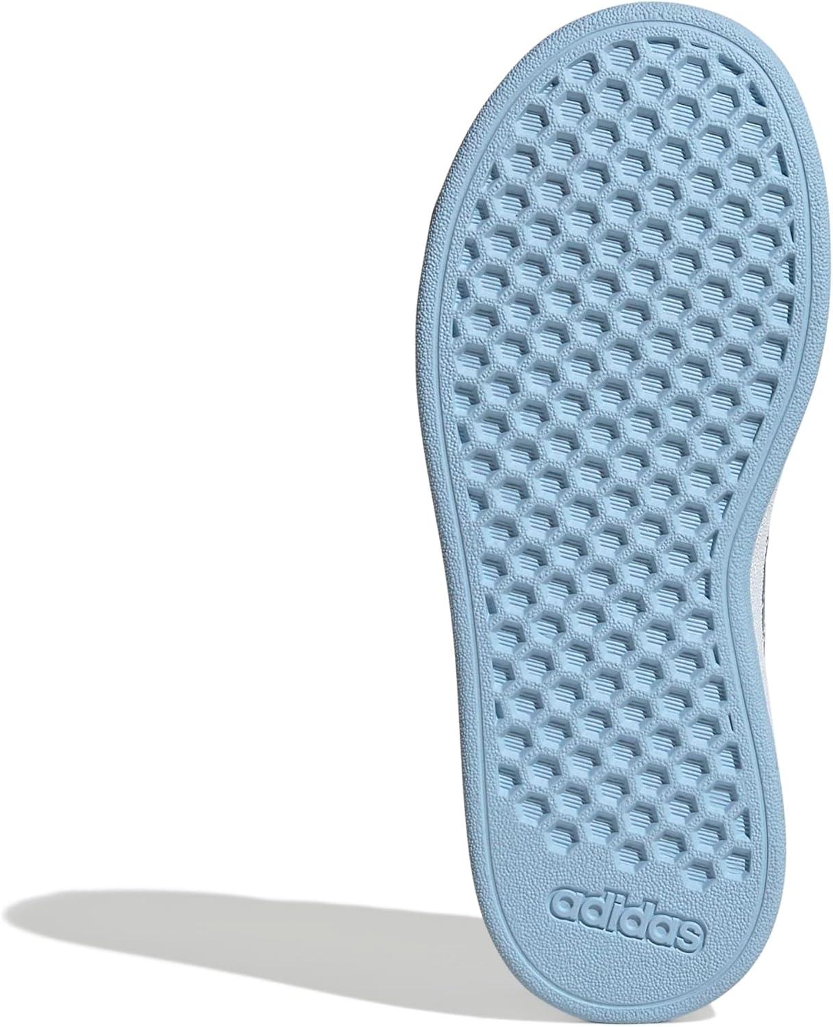 image:imageAdidas UnisexChild Grand Court 20 Elastic Lace ampamp StrapPreloved InkWhiteClear Sky