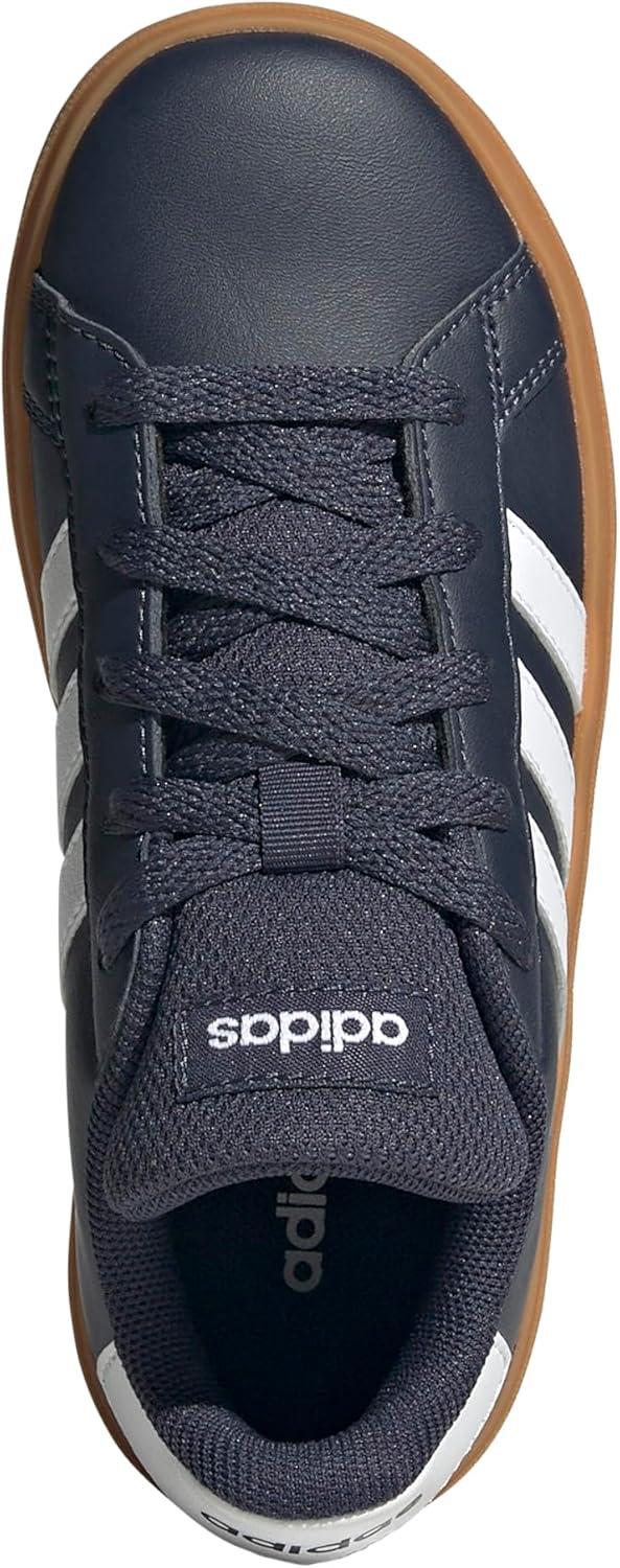 image:imageAdidas UnisexChild Grand Court 20 Elastic Lace ampamp StrapShadow NavyWhiteGum