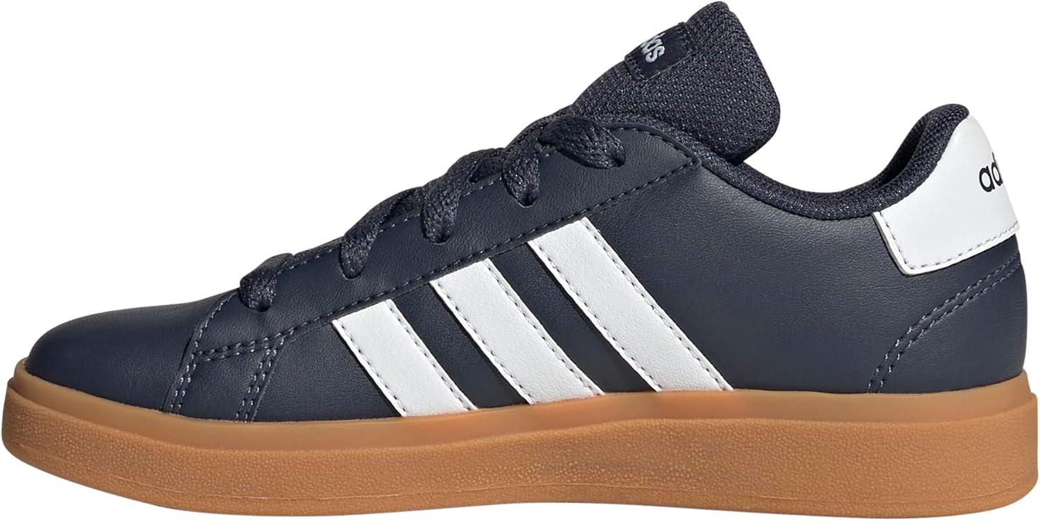 image:imageAdidas UnisexChild Grand Court 20 Elastic Lace ampamp StrapShadow NavyWhiteGum