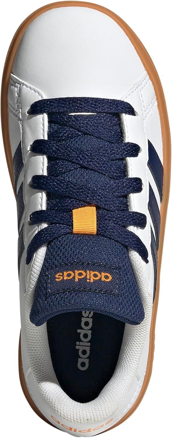 image:imageAdidas UnisexChild Grand Court 20 Elastic Lace ampamp StrapWhiteDark BlueGum
