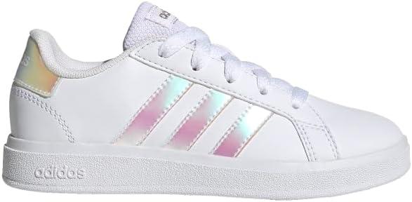 image:imageAdidas UnisexChild Grand Court 20 Elastic Lace ampamp StrapWhiteIridescentWhite2022