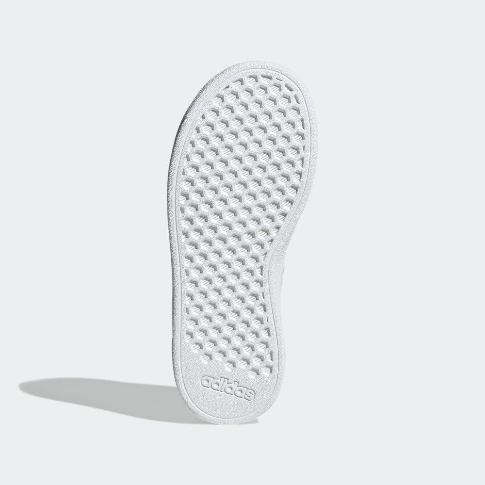 image:imageAdidas UnisexChild Grand Court 20 Elastic Lace ampamp StrapWhiteIridescentWhite2022