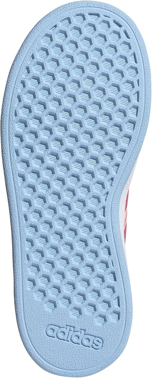 image:imageAdidas UnisexChild Grand Court 20 Elastic Lace ampamp StrapWhitePulse MagentaBlue