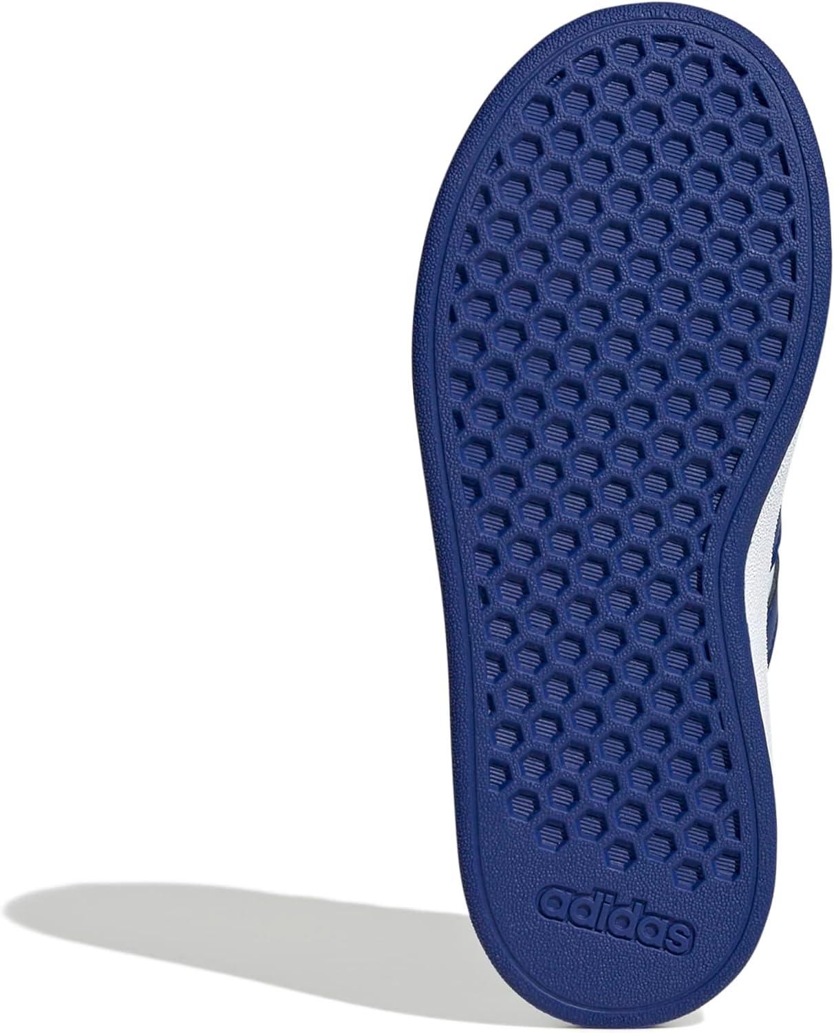 image:imageAdidas UnisexChild Grand Court 20 Elastic Lace ampamp StrapWhiteTeam Royal BlueBlack
