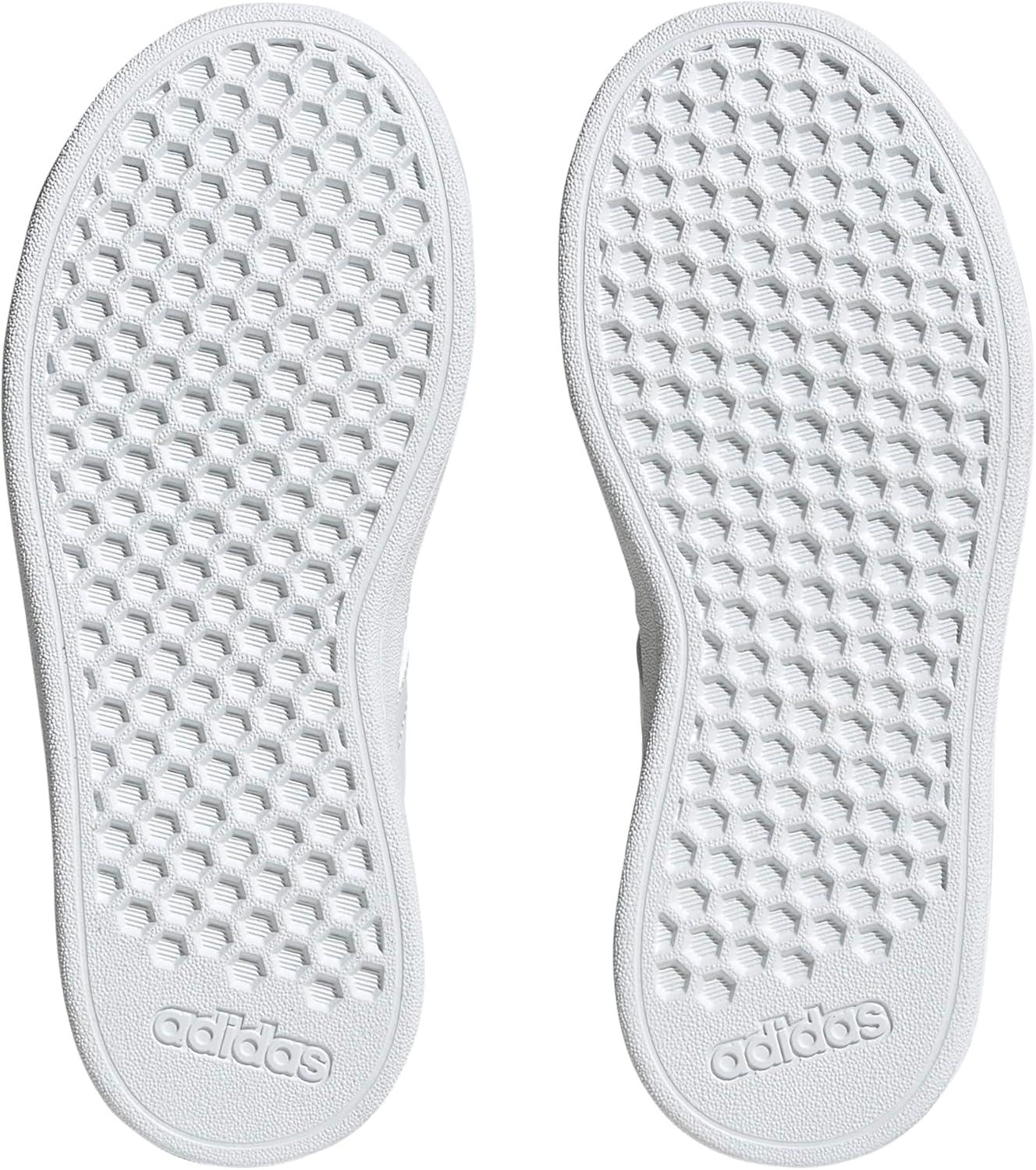image:imageAdidas UnisexChild Grand Court 20 Elastic Lace ampamp StrapWhiteWhiteGrey