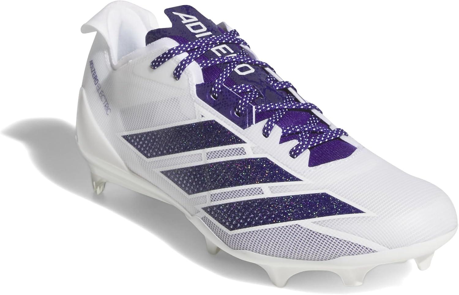 image:imageadidas Mens Adizero Electric Football SneakersWhiteTeam Collegiate PurpleWhite