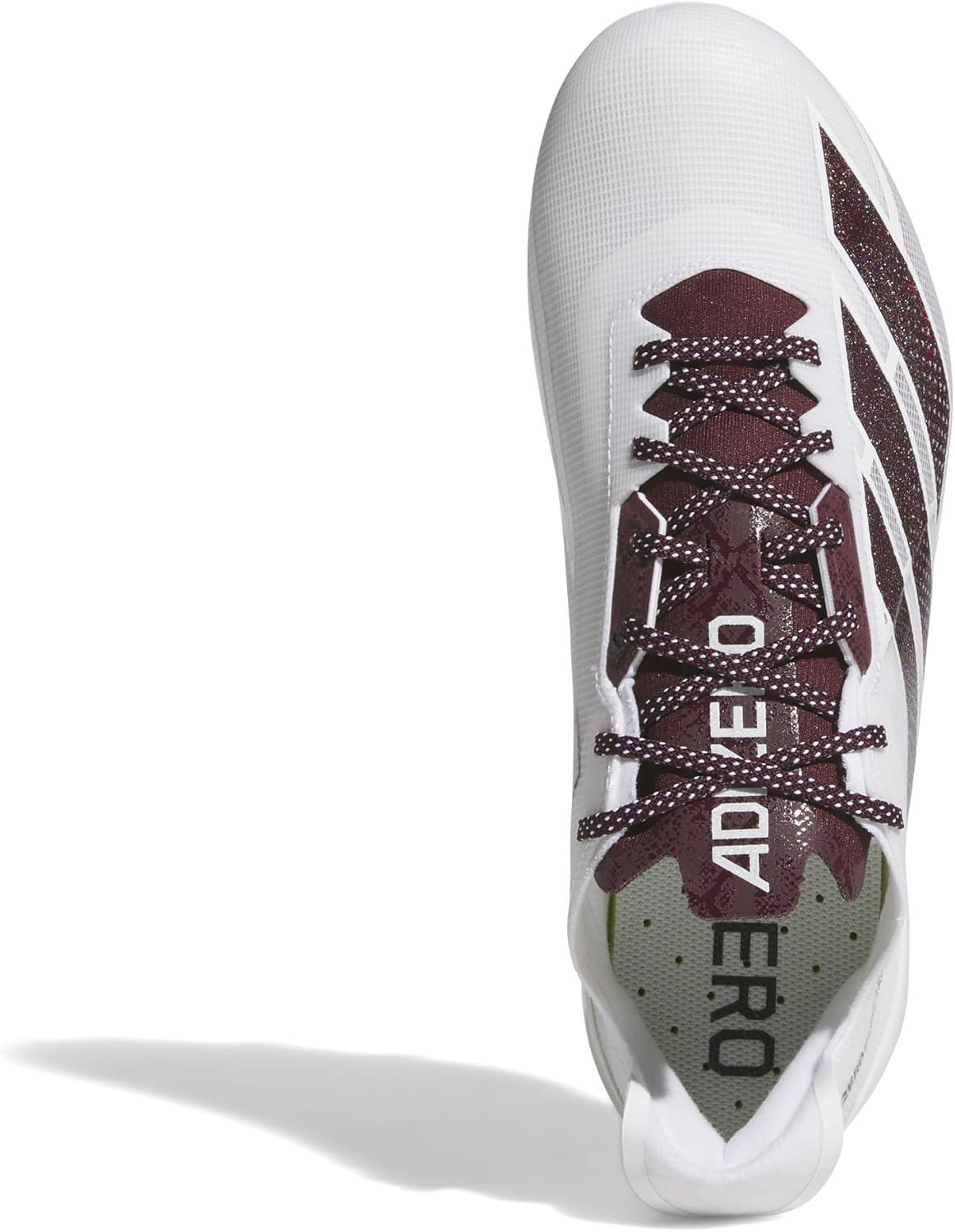 image:imageadidas Mens Adizero Electric Football SneakersWhiteTeam MaroonWhite