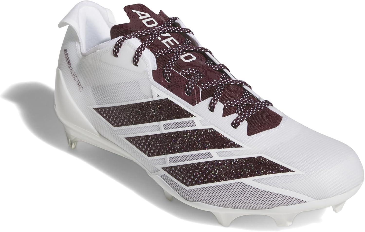 image:imageadidas Mens Adizero Electric Football SneakersWhiteTeam MaroonWhite