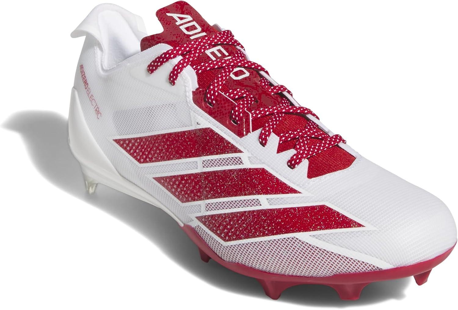 image:imageadidas Mens Adizero Electric Football SneakersWhiteTeam Power RedWhite