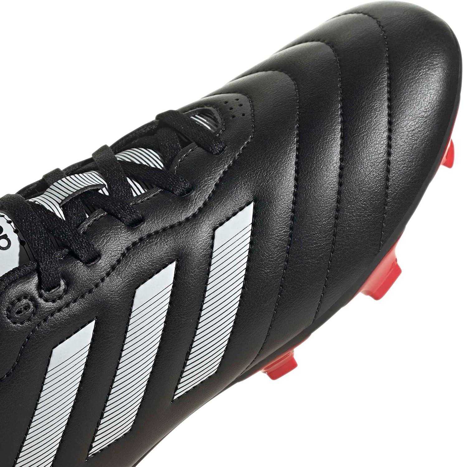 image:imageadidas Unisex Goletto Firm Ground Soccer ShoesCore BlackWhiteRed