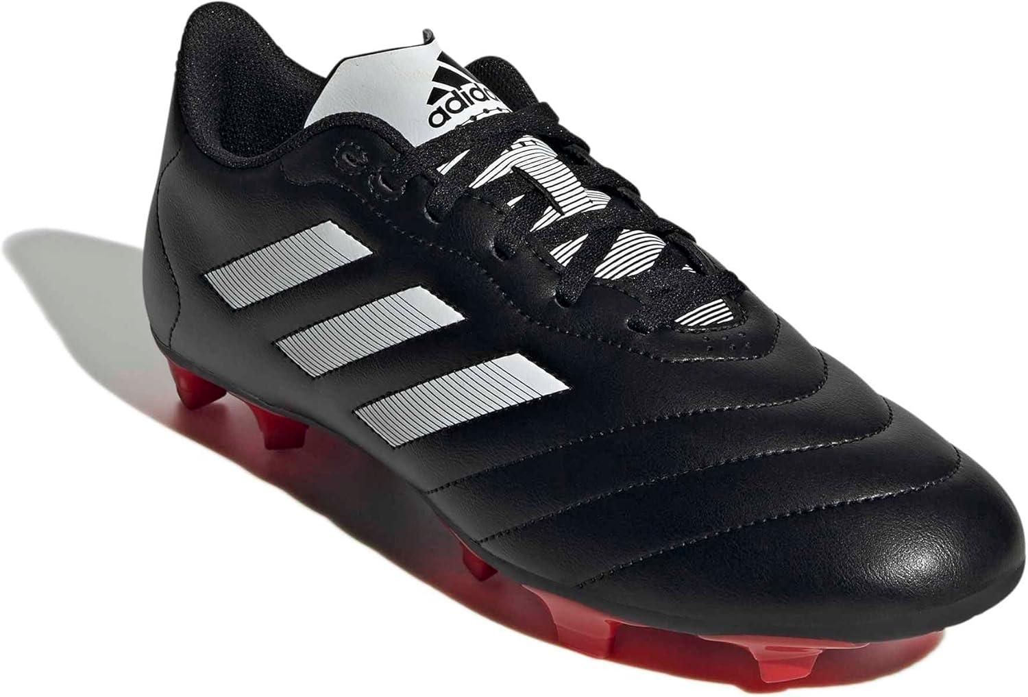 image:imageadidas Unisex Goletto Firm Ground Soccer ShoesCore BlackWhiteRed