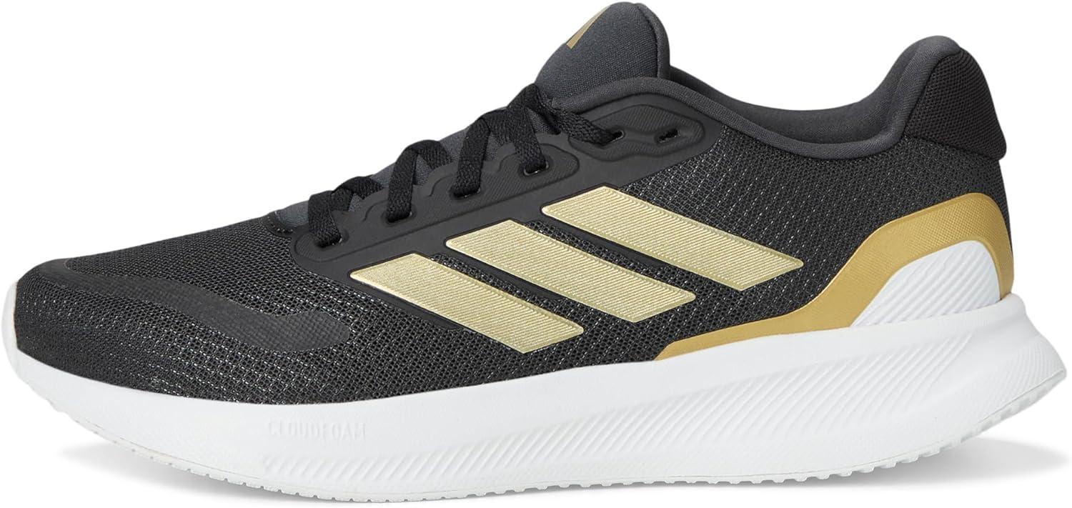 image:imageadidas Womens Run Falcon 5 Running ShoesBlackGold MetallicWhite