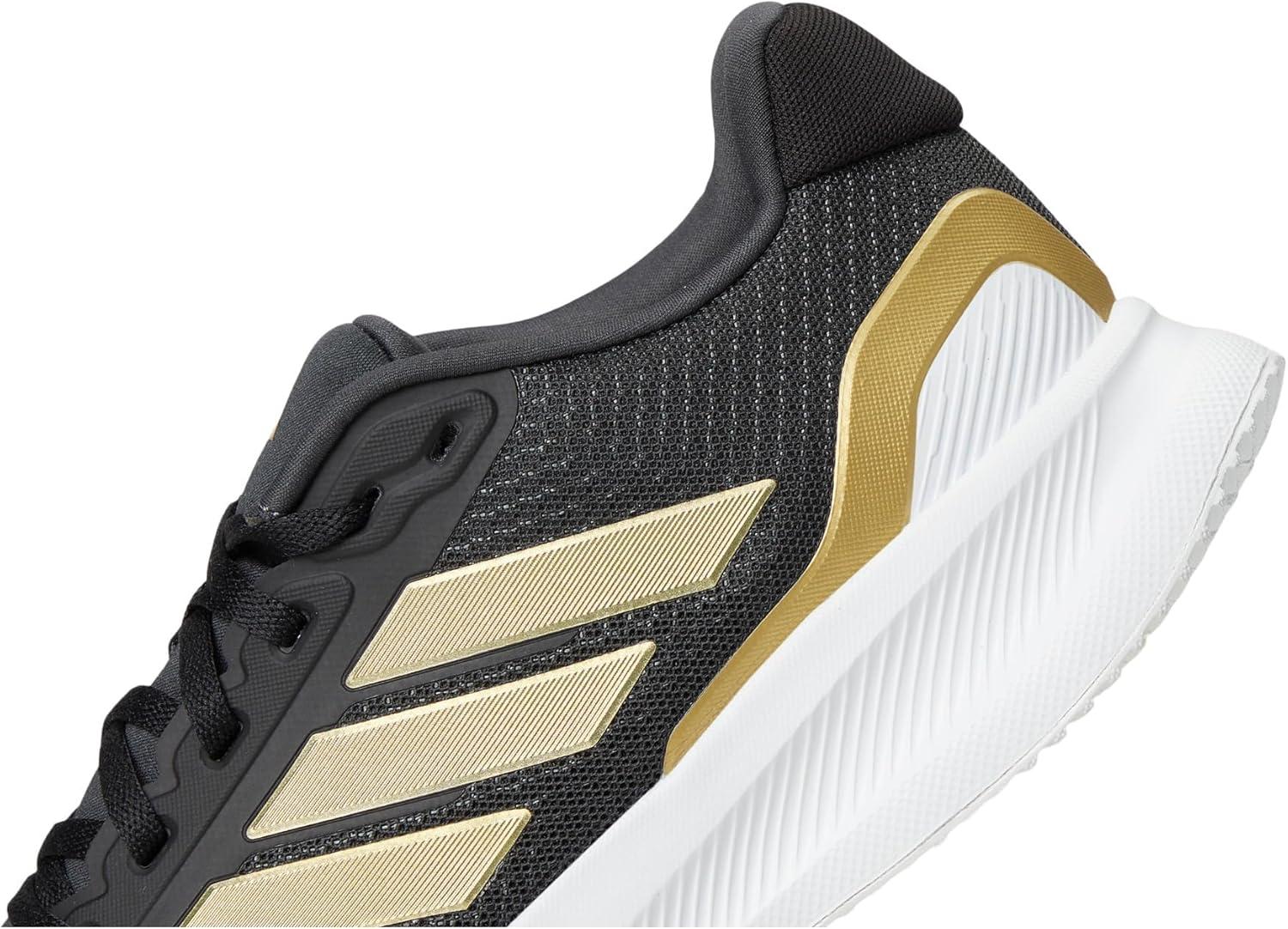 image:imageadidas Womens Run Falcon 5 Running ShoesBlackGold MetallicWhite