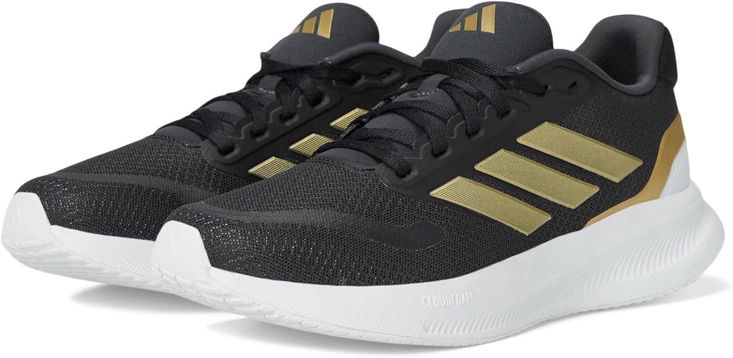 image:imageadidas Womens Run Falcon 5 Running ShoesBlackGold MetallicWhite