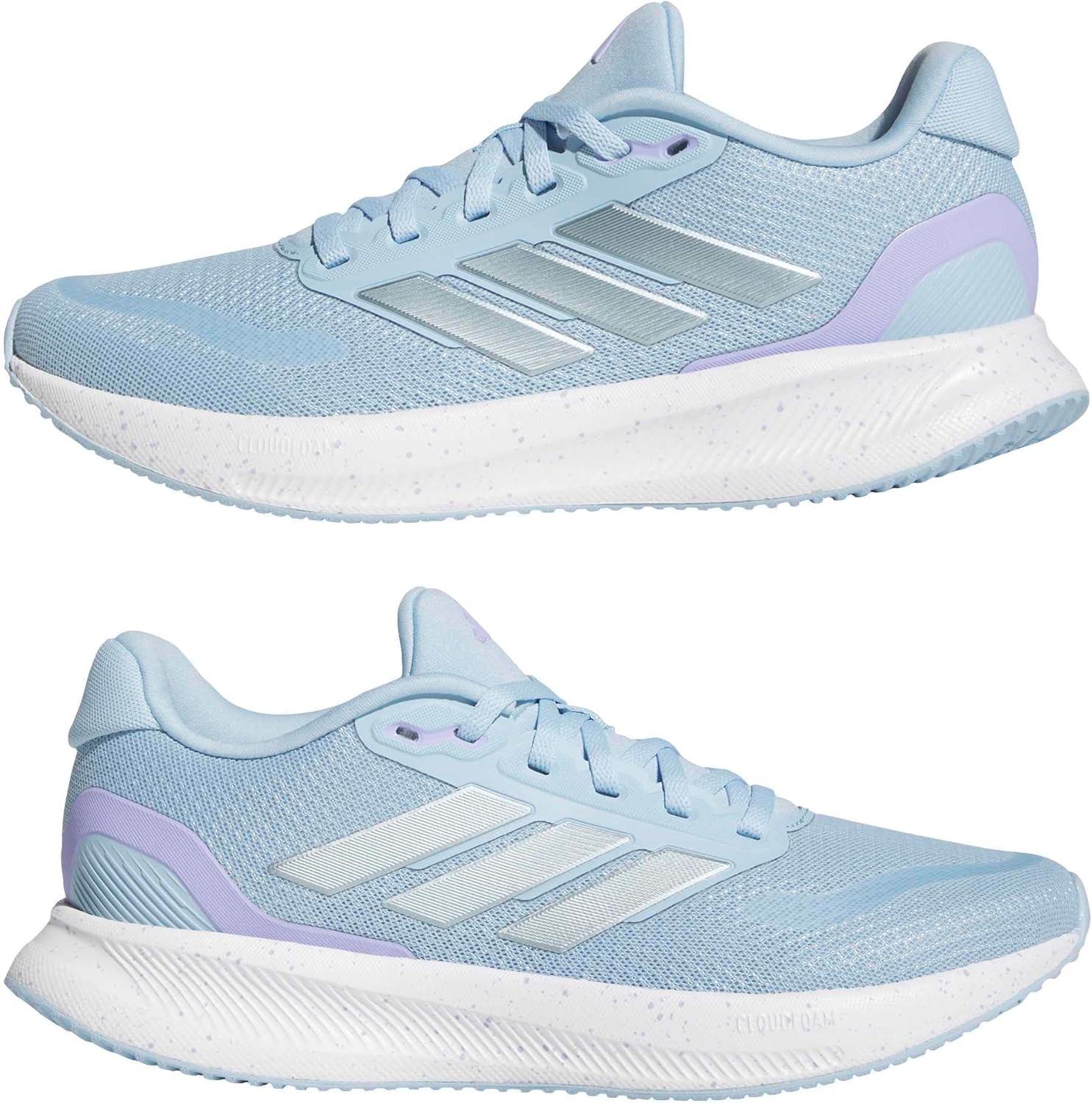 image:imageadidas Womens Run Falcon 5 Running ShoesClear SkyMagic Grey MetBlack