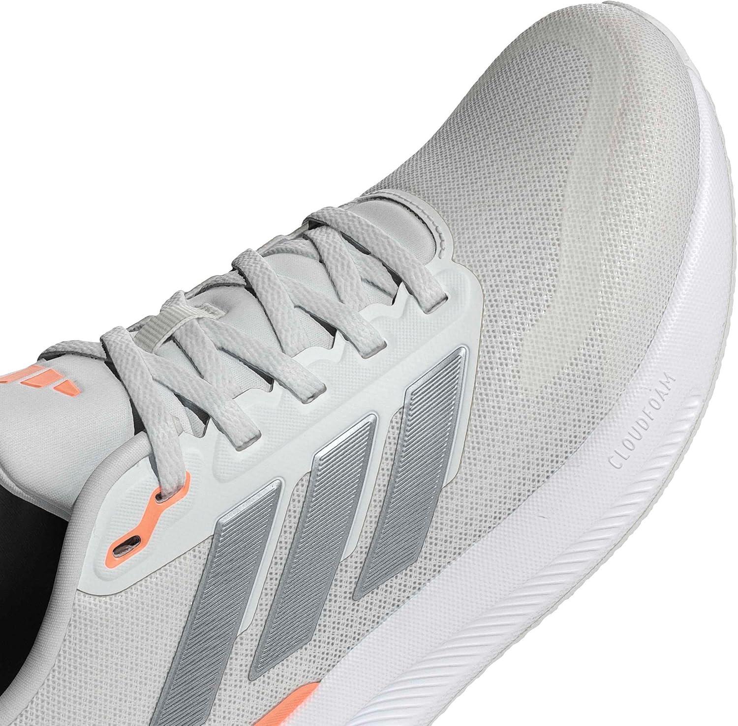 image:imageadidas Womens Run Falcon 5 Running ShoesCrystal WhiteIron MetallicBeam Orange
