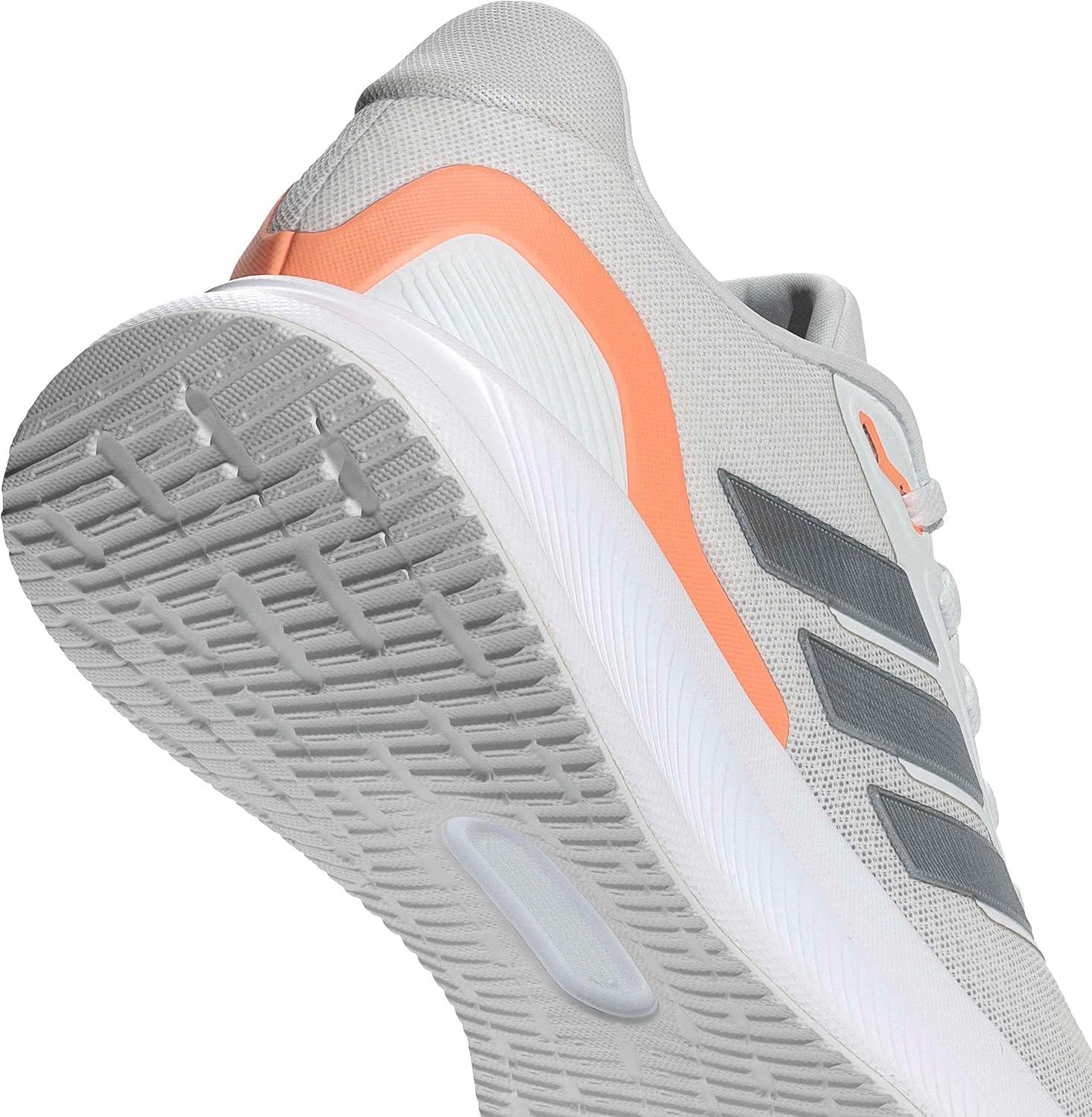 image:imageadidas Womens Run Falcon 5 Running ShoesCrystal WhiteIron MetallicBeam Orange