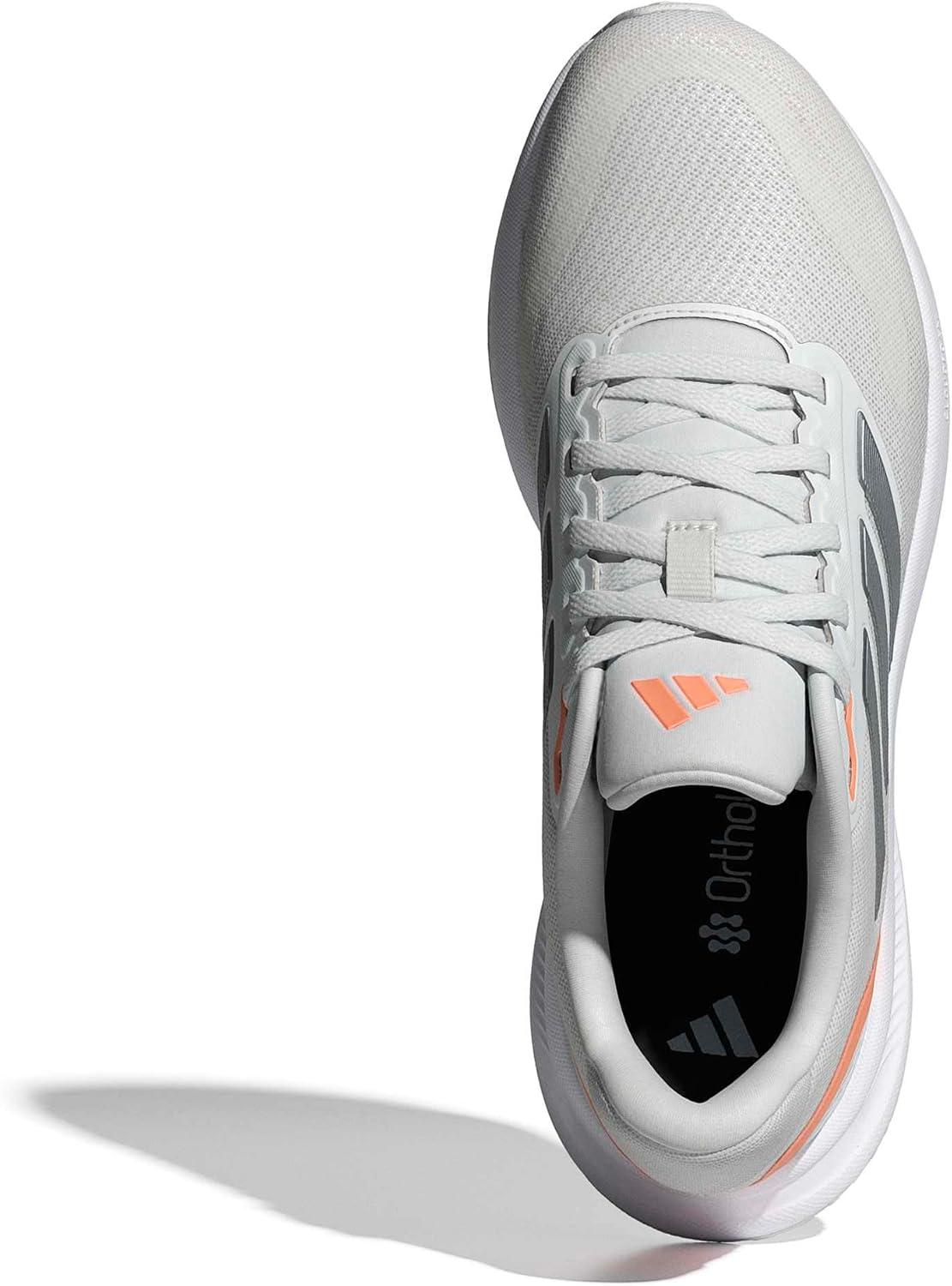image:imageadidas Womens Run Falcon 5 Running ShoesCrystal WhiteIron MetallicBeam Orange