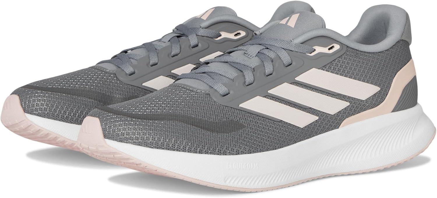 image:imageadidas Womens Run Falcon 5 Running ShoesGreySandy PinkWhite