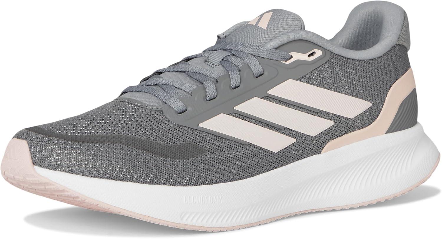 image:imageadidas Womens Run Falcon 5 Running ShoesGreySandy PinkWhite