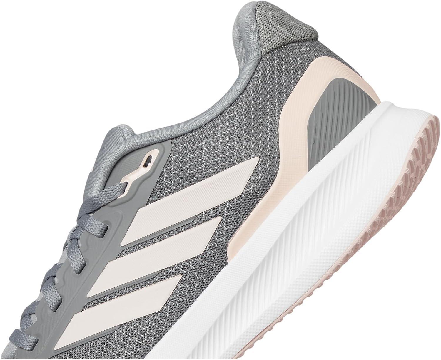 image:imageadidas Womens Run Falcon 5 Running ShoesGreySandy PinkWhite