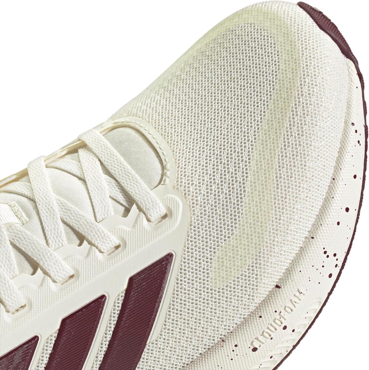 image:imageadidas Womens Run Falcon 5 Running ShoesOff WhiteMaroonBlack