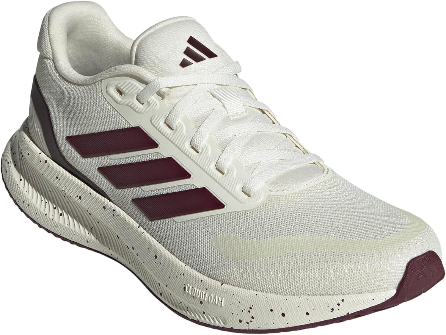 image:imageadidas Womens Run Falcon 5 Running ShoesOff WhiteMaroonBlack