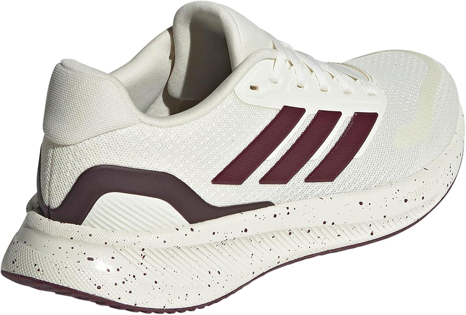 image:imageadidas Womens Run Falcon 5 Running ShoesOff WhiteMaroonBlack