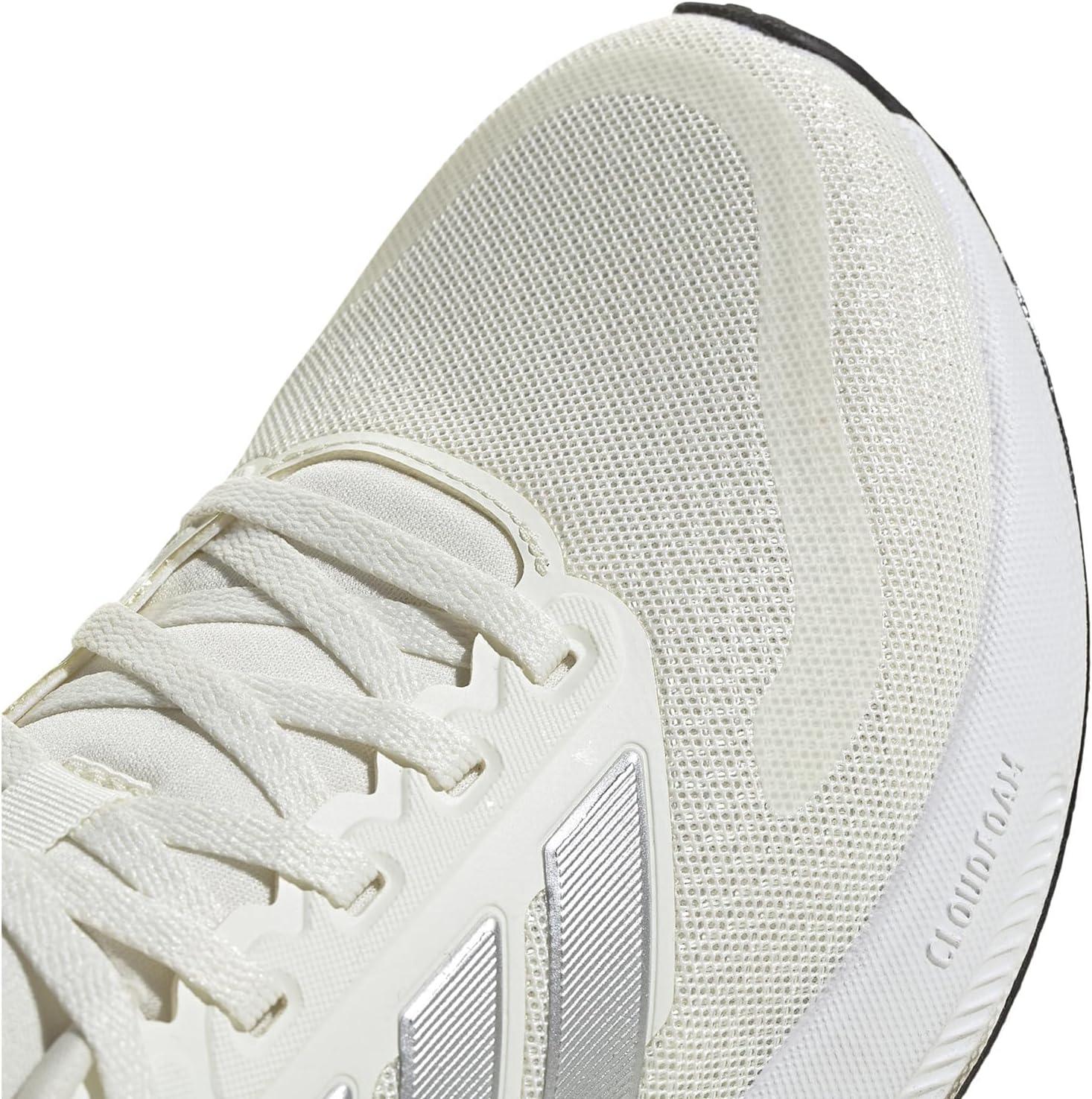 image:imageadidas Womens Run Falcon 5 Running ShoesOff WhiteSilver MetallicBlack
