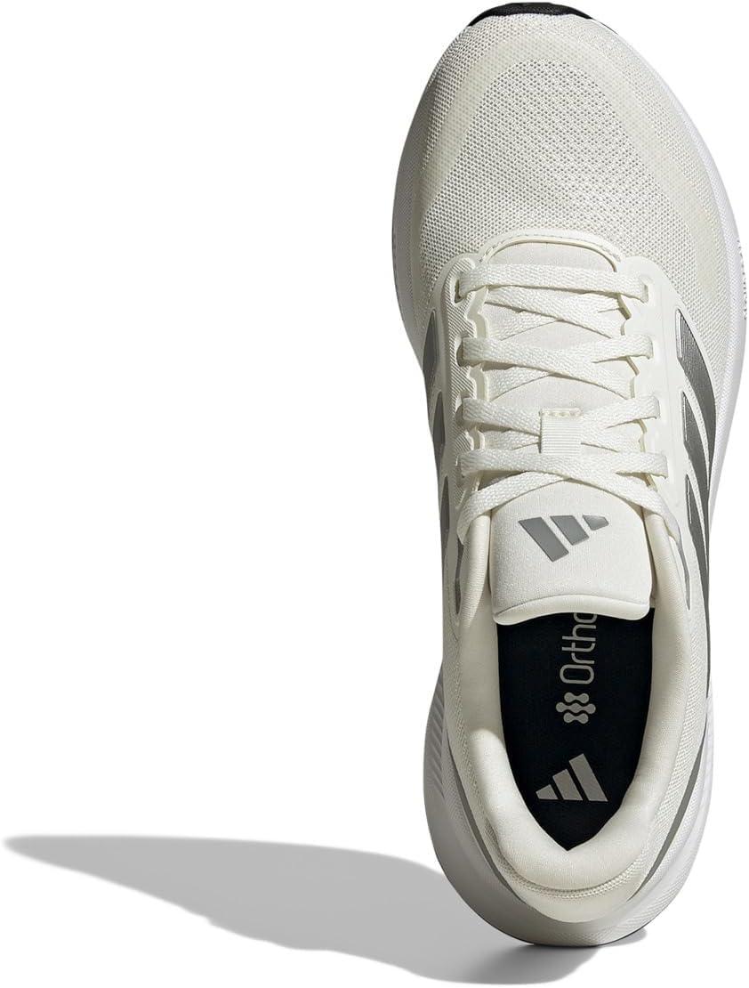 image:imageadidas Womens Run Falcon 5 Running ShoesOff WhiteSilver MetallicBlack